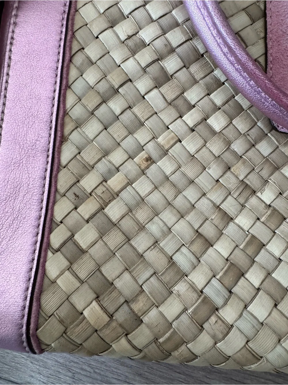 Coach Vintage 2004 Pink Straw Tote Bag - Style 4419